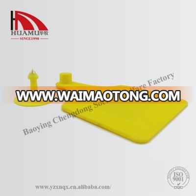 RFID ear tag for cow with 134.2 HKZ ISO11784/5 FDX-B in yellow 100*75 mm